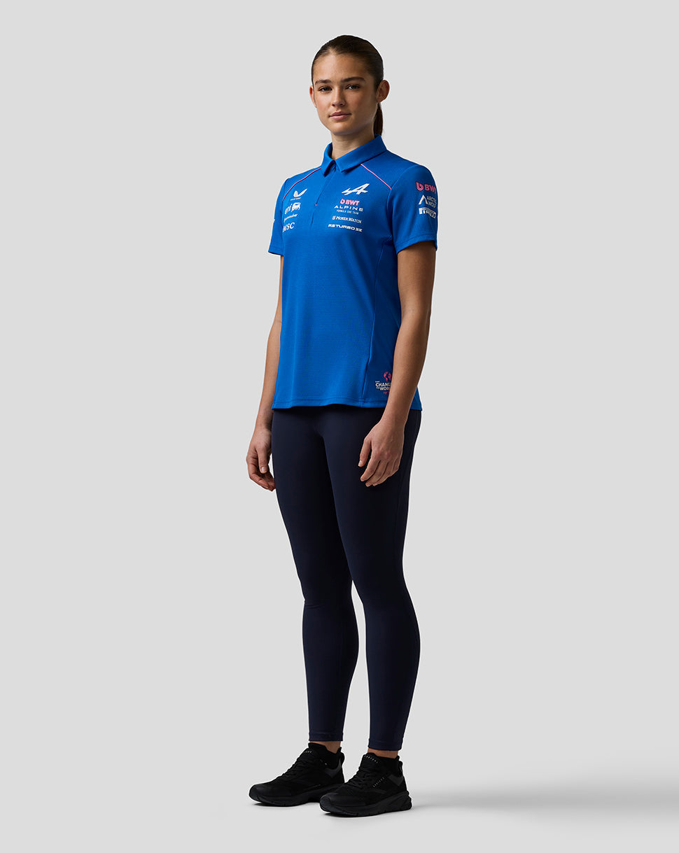 BWT Alpine Formula One Women's Official Personalised Polo - Lapis Blue