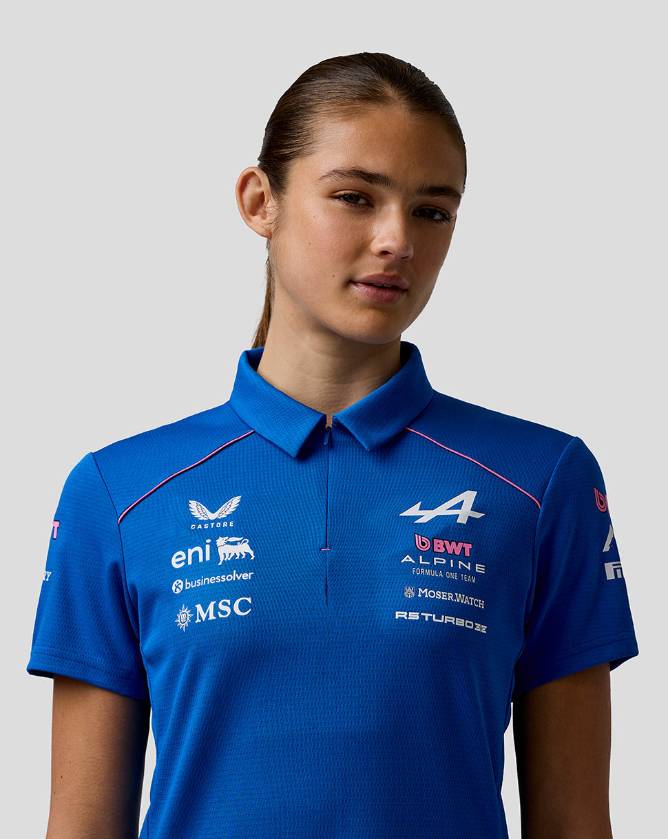 BWT Alpine Formula One Women's Official Personalised Polo - Lapis Blue
