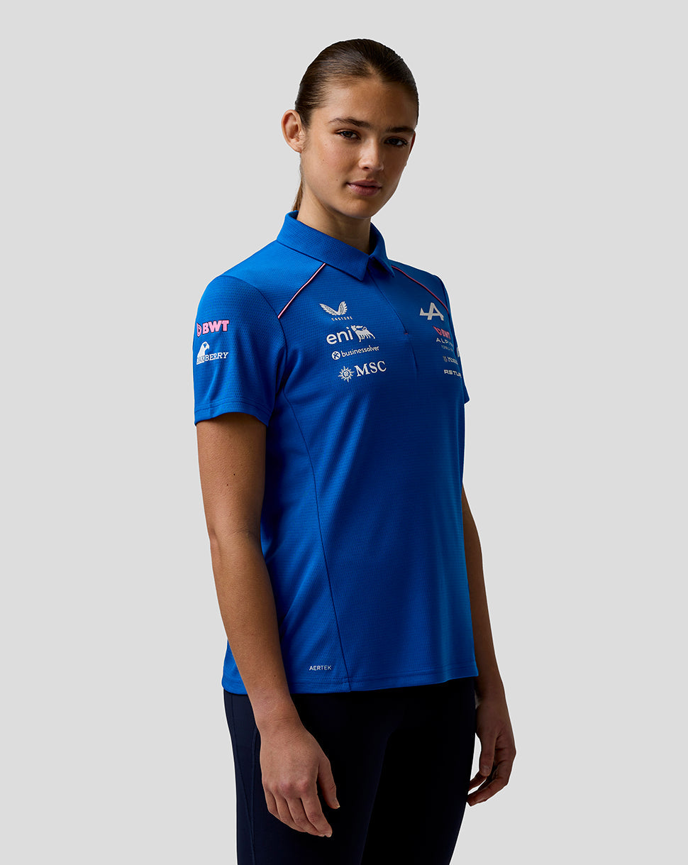 BWT Alpine Formula One Women's Official Personalised Polo - Lapis Blue