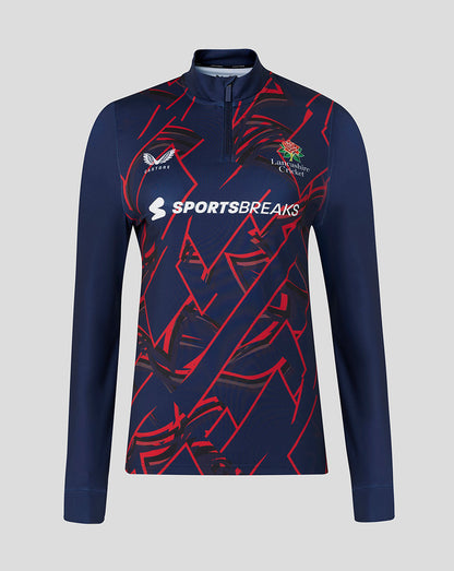 Lancashire Cricket Women's 26/27 Performance Quarter Zip - Peacoat