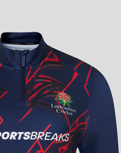 Lancashire Cricket Women's 26/27 Performance Quarter Zip - Peacoat