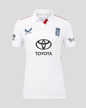 White sports jersey with Toyota logo on a gray background