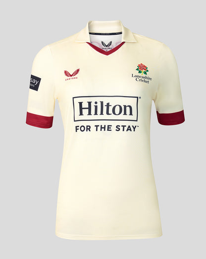Lancashire Cricket Women's 26/27 County Champs Short Sleeve Jersey - Cream