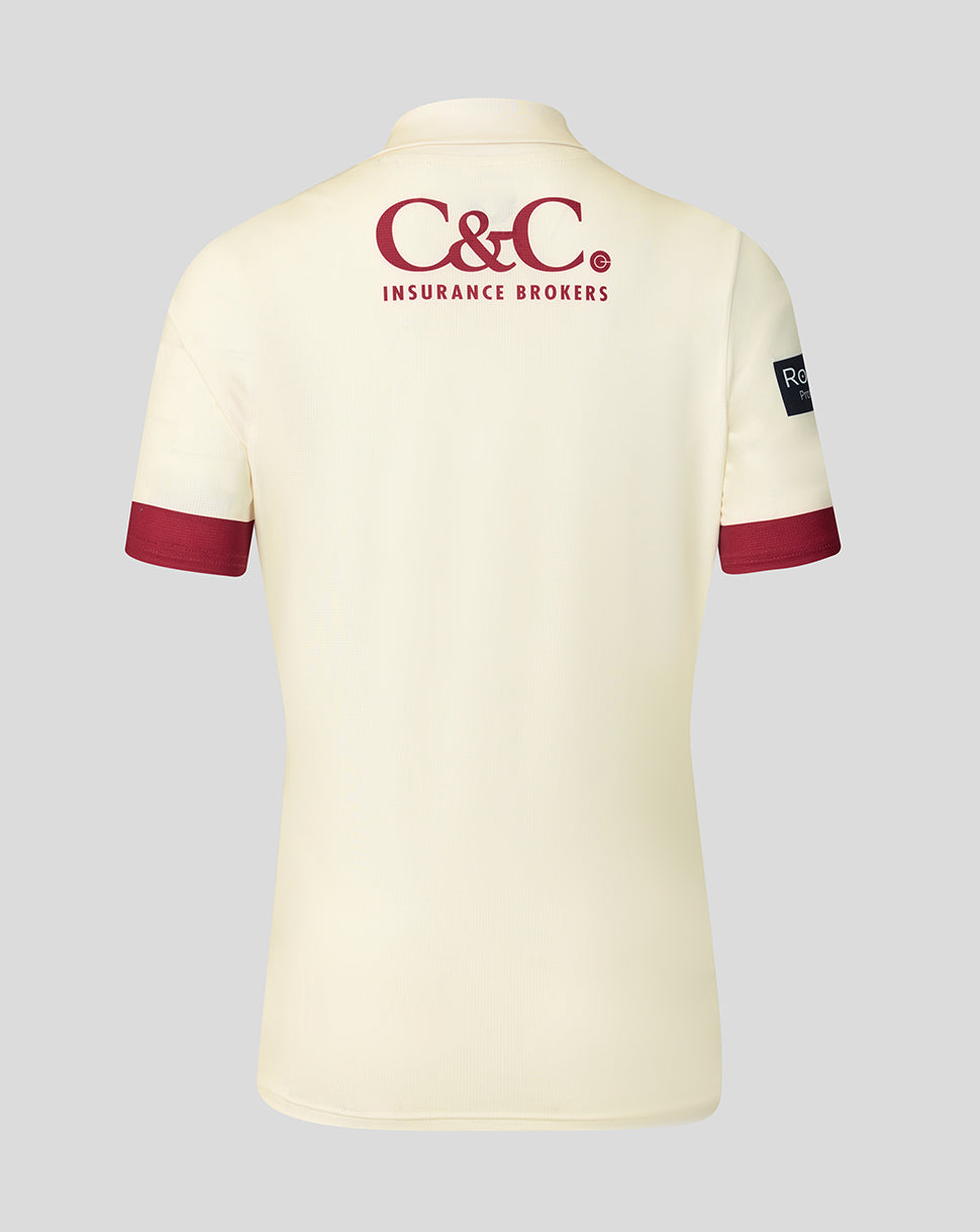 Lancashire Cricket Women's 26/27 County Champs Short Sleeve Jersey - Cream