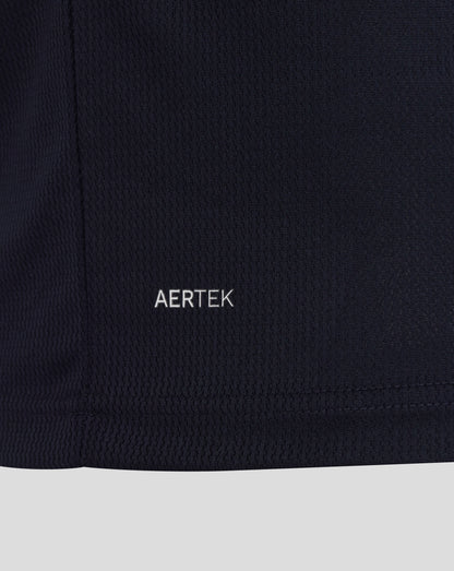 Close-up of a black fabric with 'AERTEK' branding.
