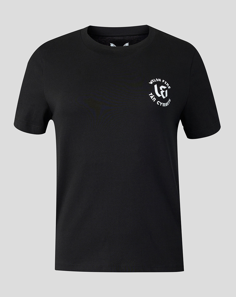 Women's Welsh Fire Fuel The Fire T-Shirt Black