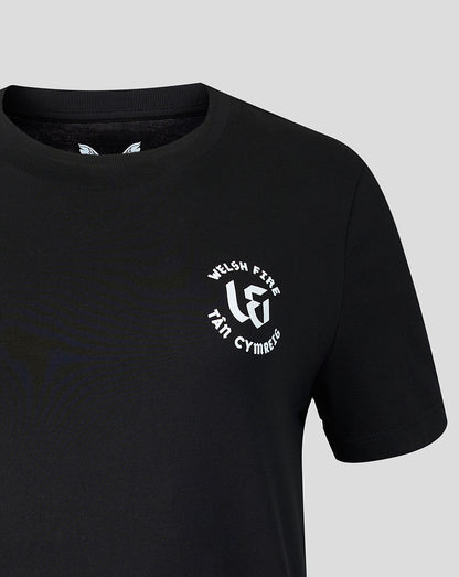 Women's Welsh Fire Fuel The Fire T-Shirt Black