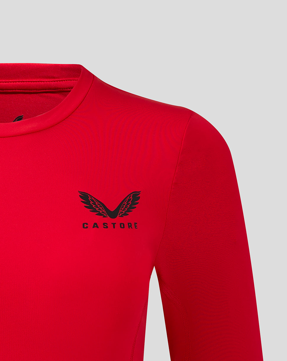 Womens Baselayer Long Sleeve Top - True Red