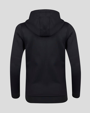 Womens Full Zip Brushback Hoodie - Caviar