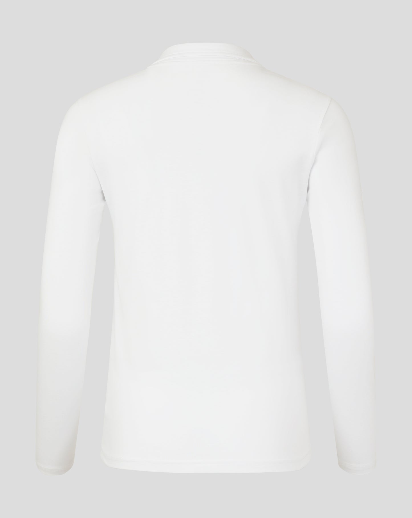 Womens Long Sleeve Cotton Leisure Polo - Brilliant White