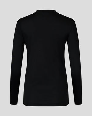 Womens Long Sleeve Performance Tee - Caviar