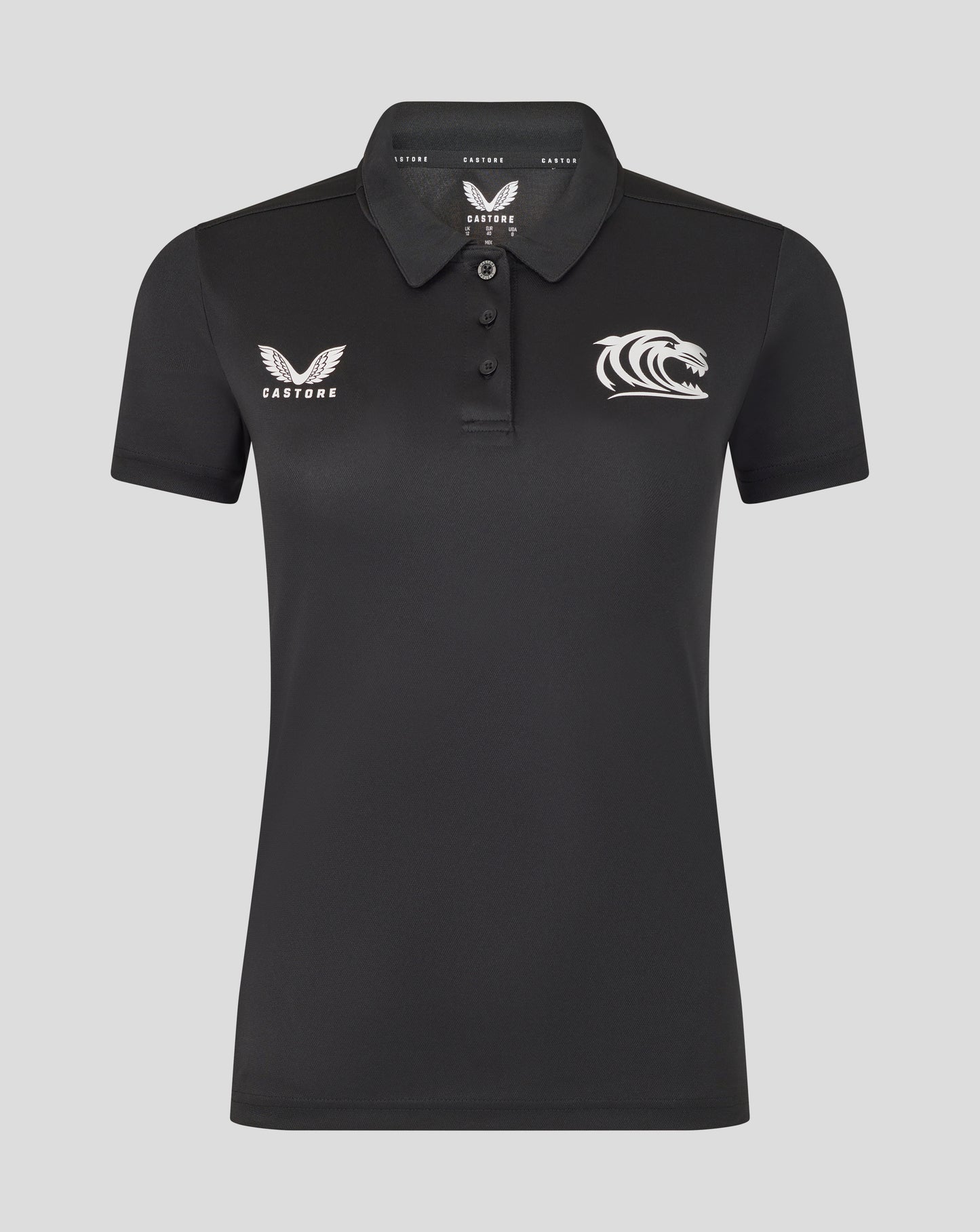 Leicester Tigers Women's 25/26 Short Sleeve Training Polo - Caviar