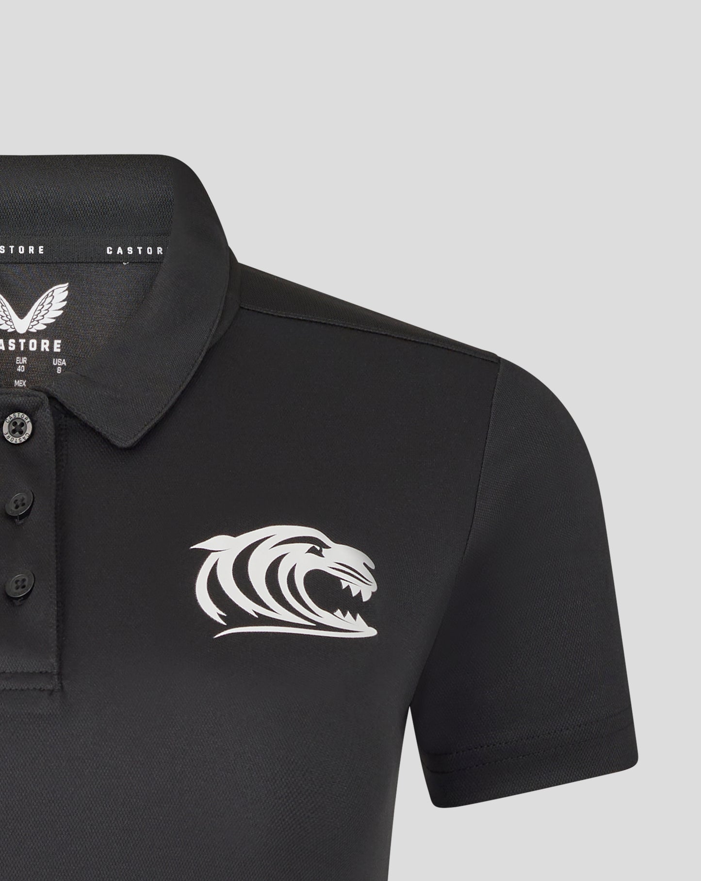Leicester Tigers Women's 25/26 Short Sleeve Training Polo - Caviar