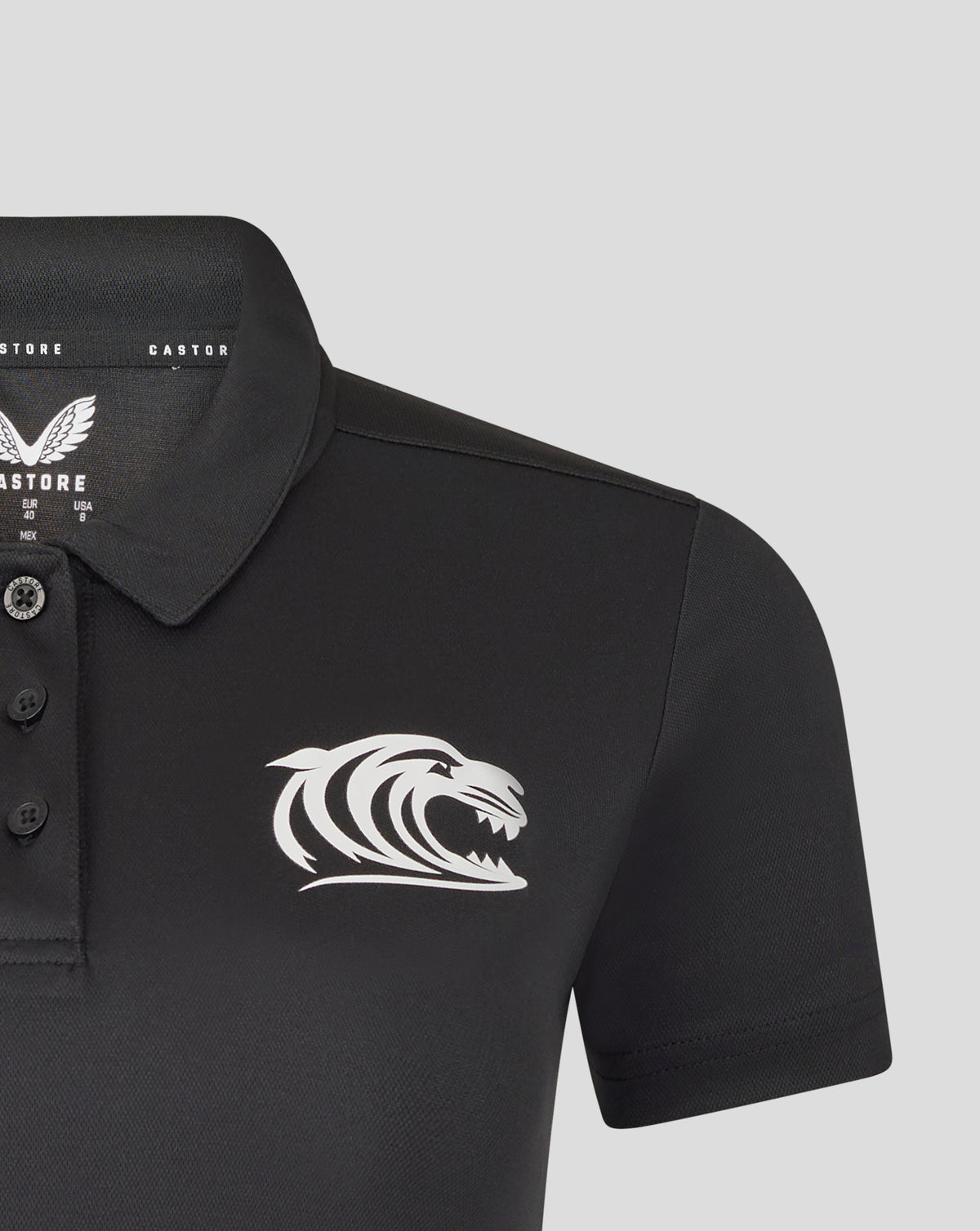 Leicester Tigers Women's 25/26 Short Sleeve Training Polo - Caviar - Caviar