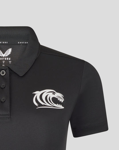 Leicester Tigers Women's 25/26 Short Sleeve Training Polo - Caviar