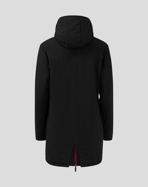 Womens Aston Villa FC Staff Long Bench Jacket - Caviar / Rhododendron