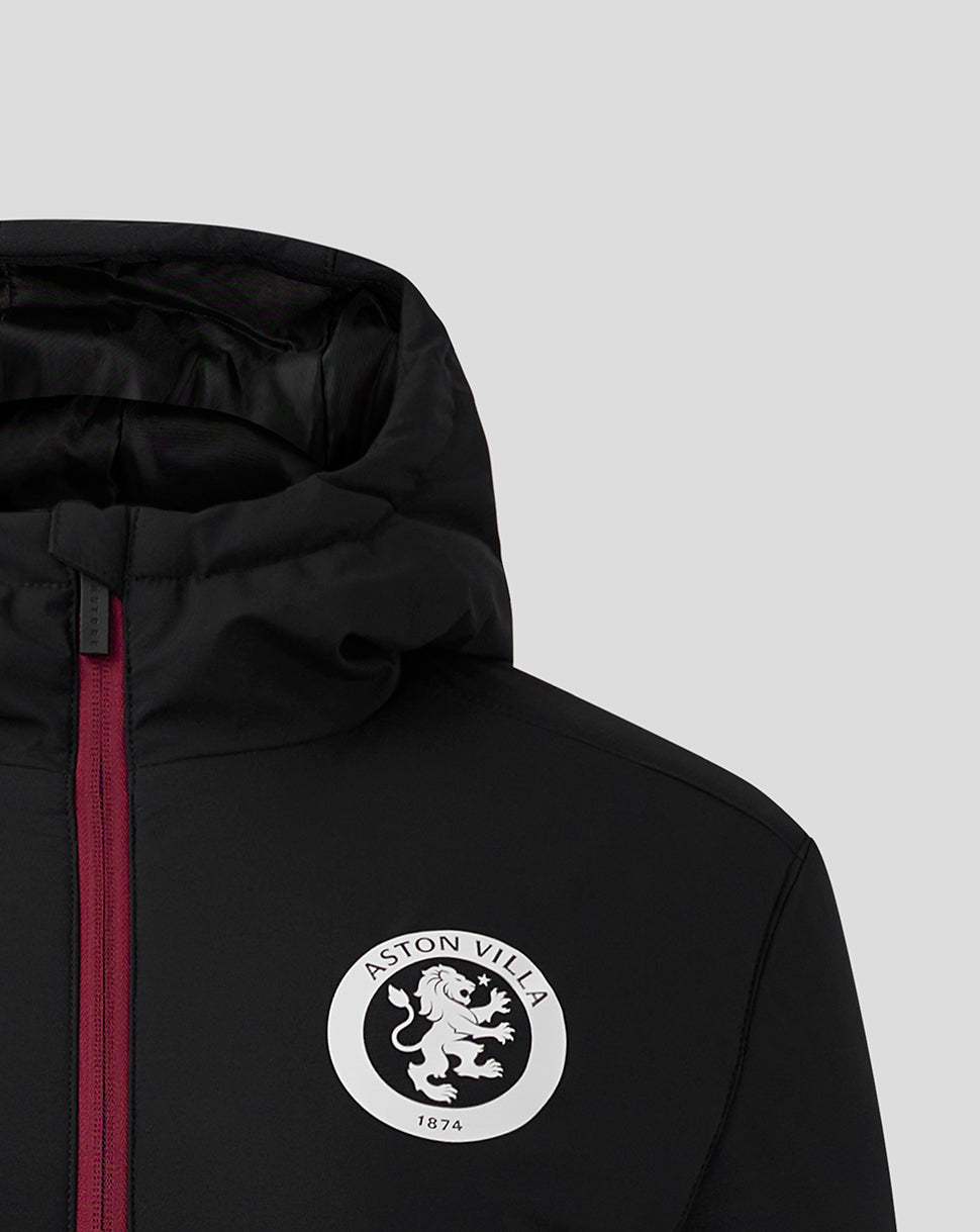 Womens Aston Villa FC Staff Long Bench Jacket - Caviar