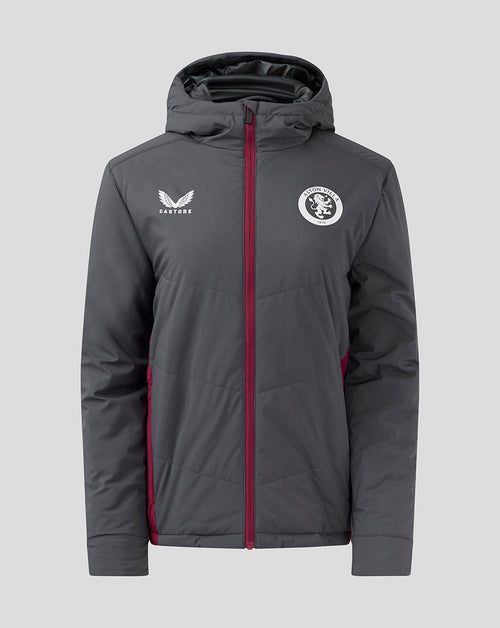 Womens Aston Villa FC Coaches Bench Jacket - Ebony / Rhododendron