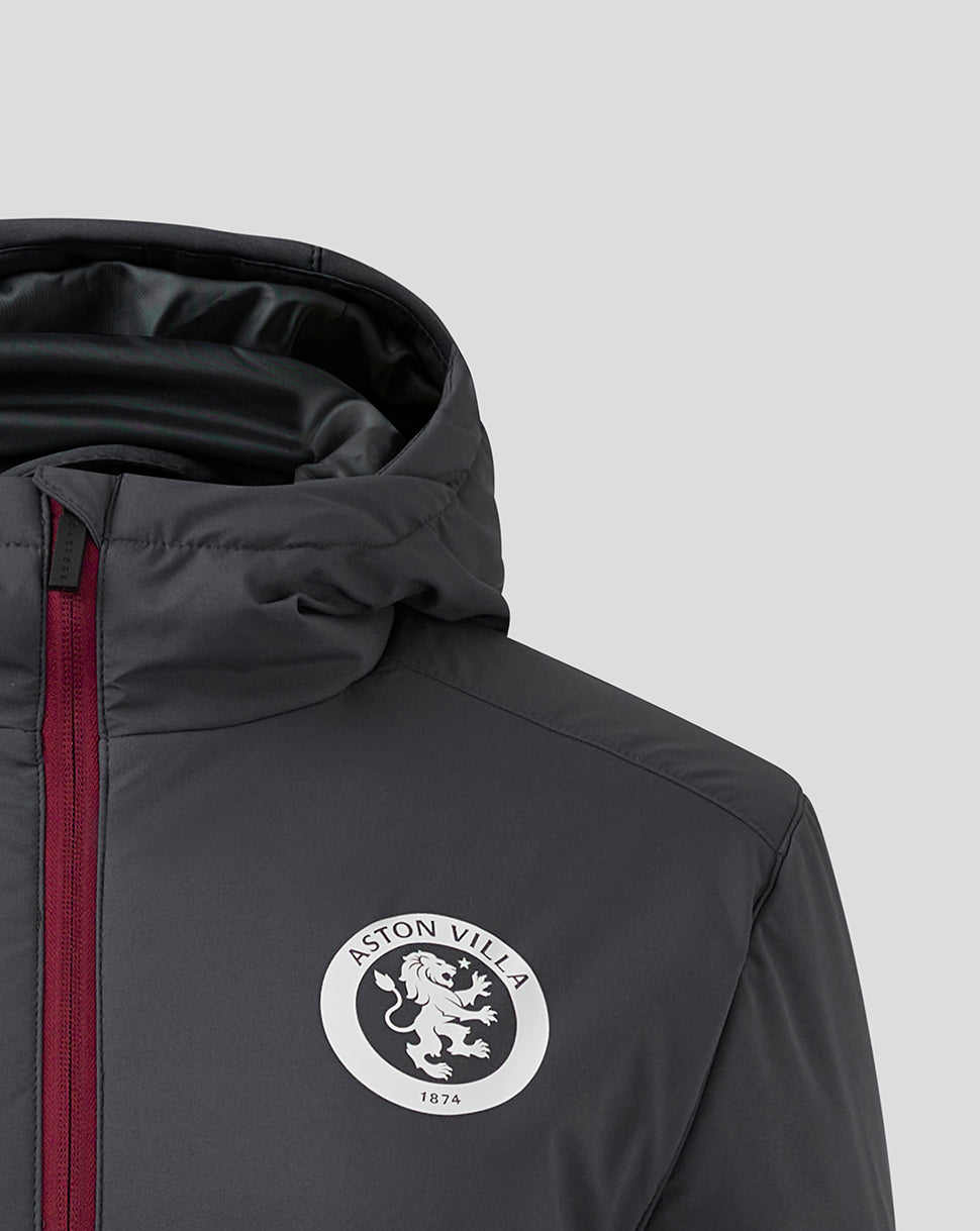 Womens Aston Villa FC Coaches Bench Jacket - Ebony / Rhododendron - Ebony/Rhododendron