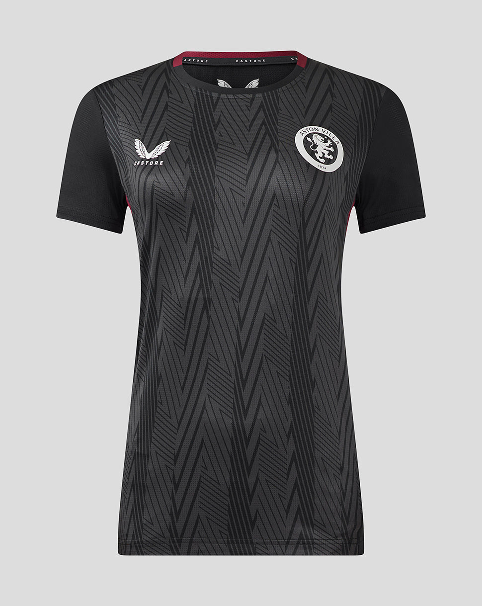 Womens Aston Villa FC Staff Training General Short - Caviar / Rhododendron - Caviar/Rhododendron