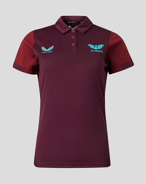 Scarlets Womens 23/24 Short Sleeve Travel Polo