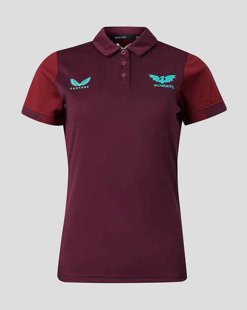 Scarlets Womens 23/24 Short Sleeve Travel Polo