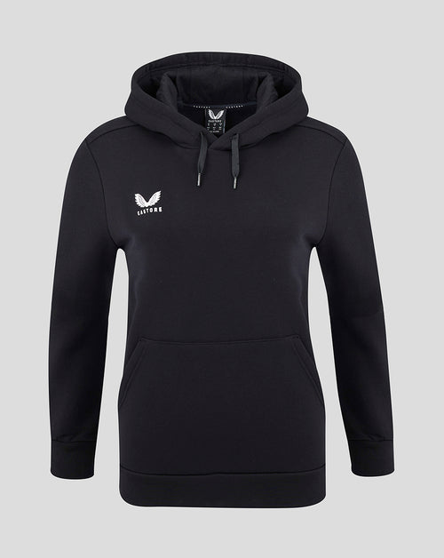 Womens Cotton Leisure Hoodie - Caviar