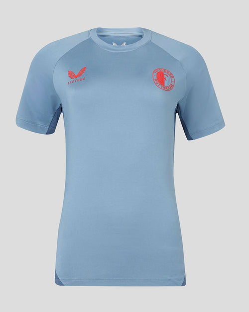 Blue Feyenoord women's T-shirt with red crest on the left chest