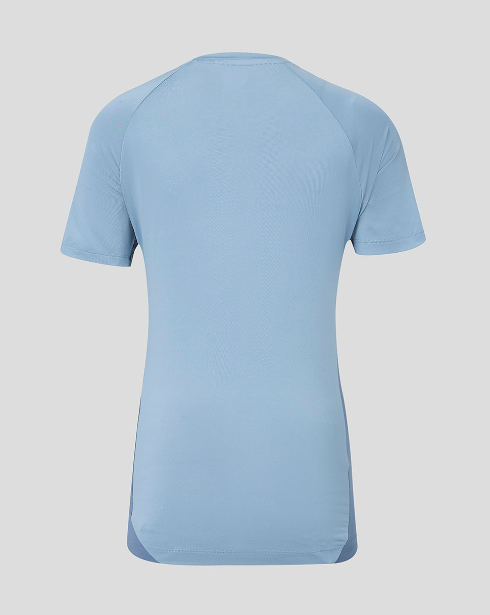 Back view of light blue Feyenoord women's T-shirt