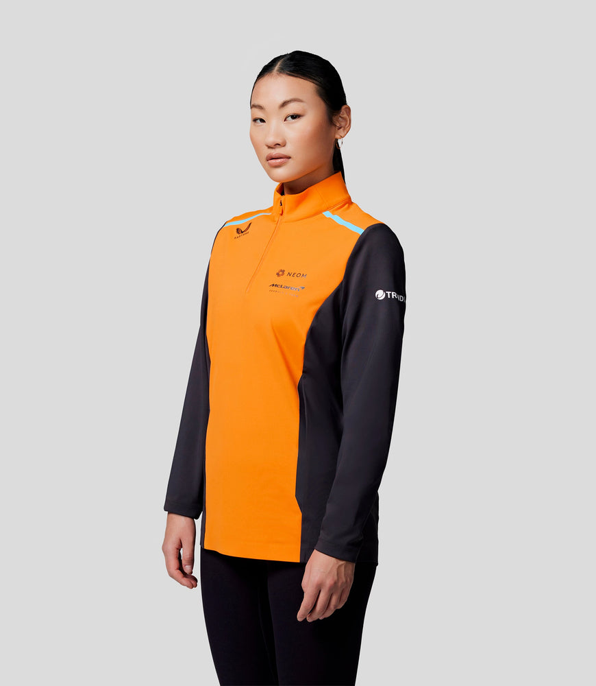 McLarenWomens Official Teamwear Quarter Zip Top Neom Formula E