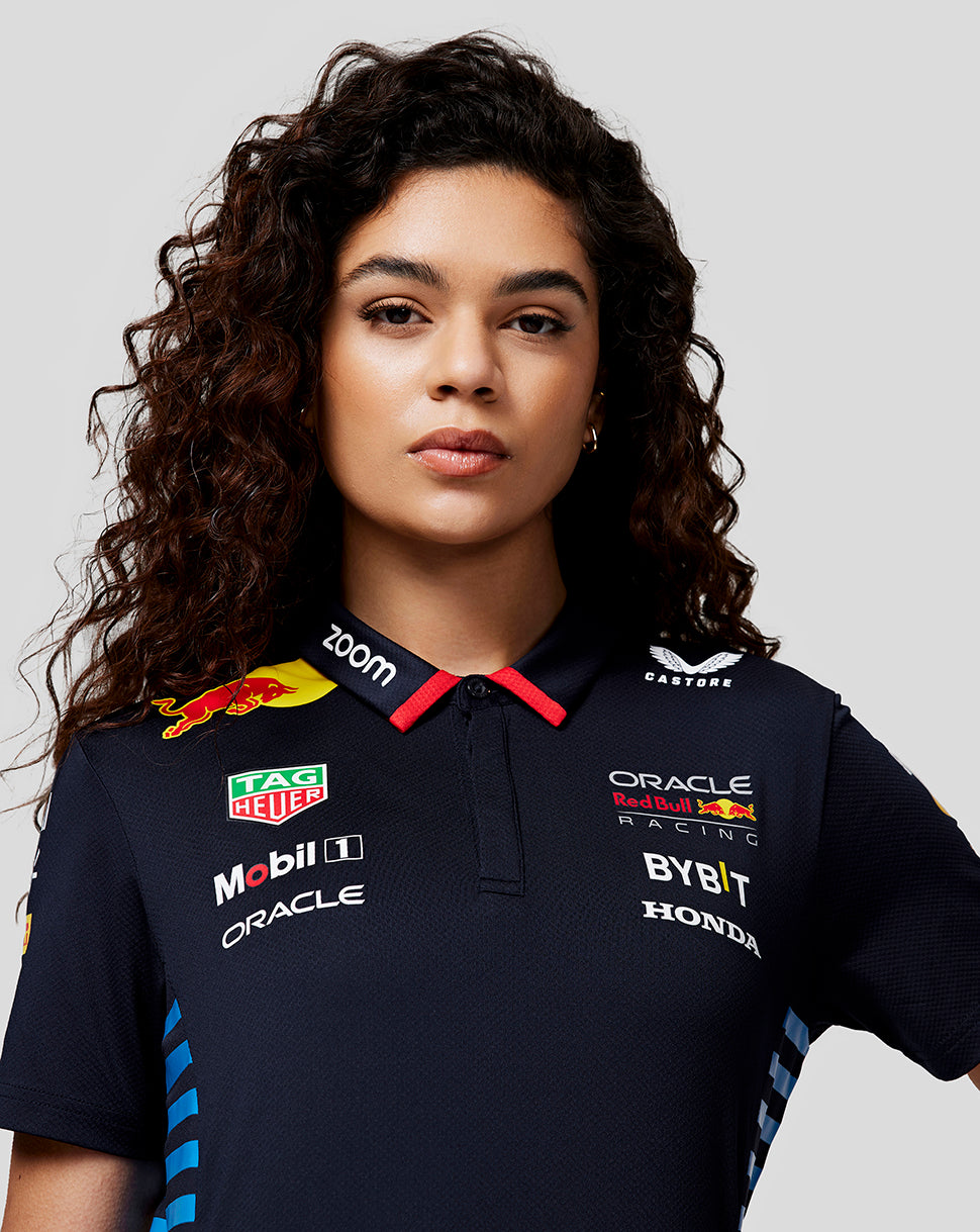 Oracle Red Bull Racing Women's Official Teamline Short Sleeve Polo Shirt - Night Sky