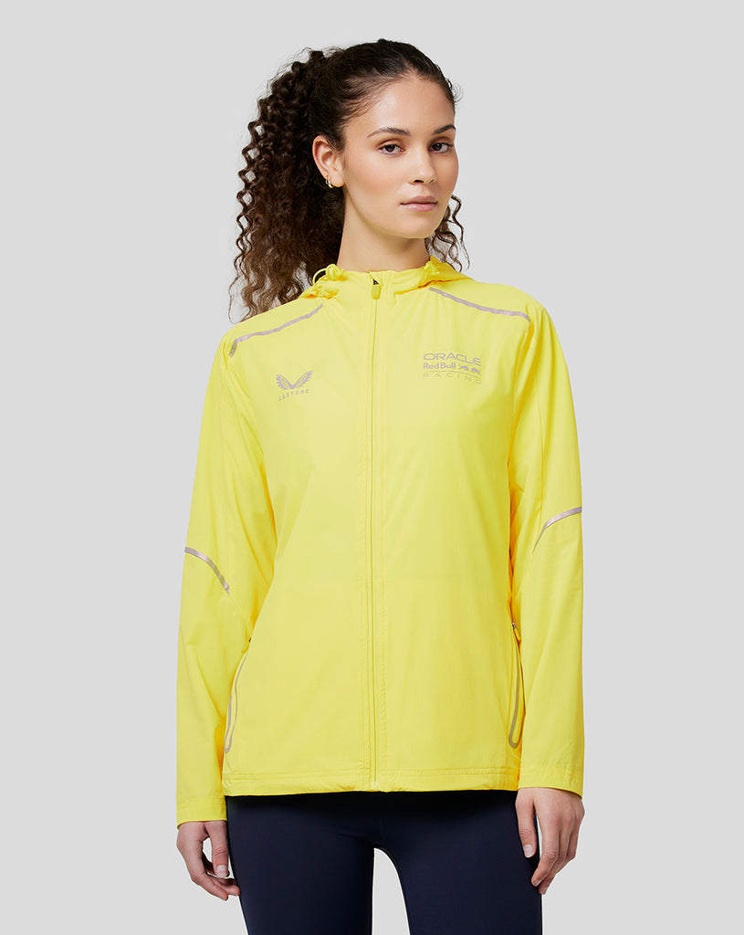 Oracle Red Bull Racing Womens Active Dual Brand Wind Breaker - Safety Yellow