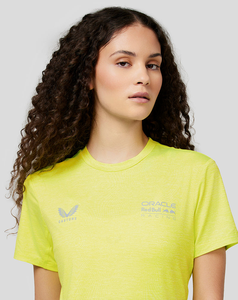 Oracle Red Bull Racing Womens Active Dual Brand Tee - Safety Yellow