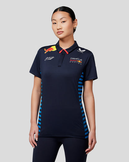 Oracle Red Bull Racing Women's Official Teamline Max Verstappen Short Sleeve Polo Shirt - Night Sky