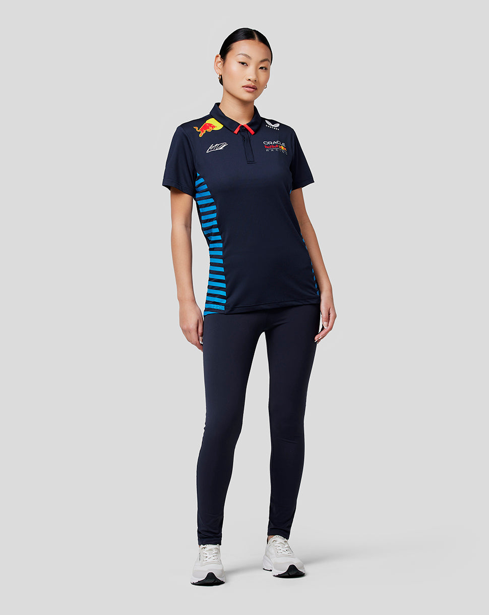 Oracle Red Bull Racing Women's Official Teamline Max Verstappen Short Sleeve Polo Shirt - Night Sky