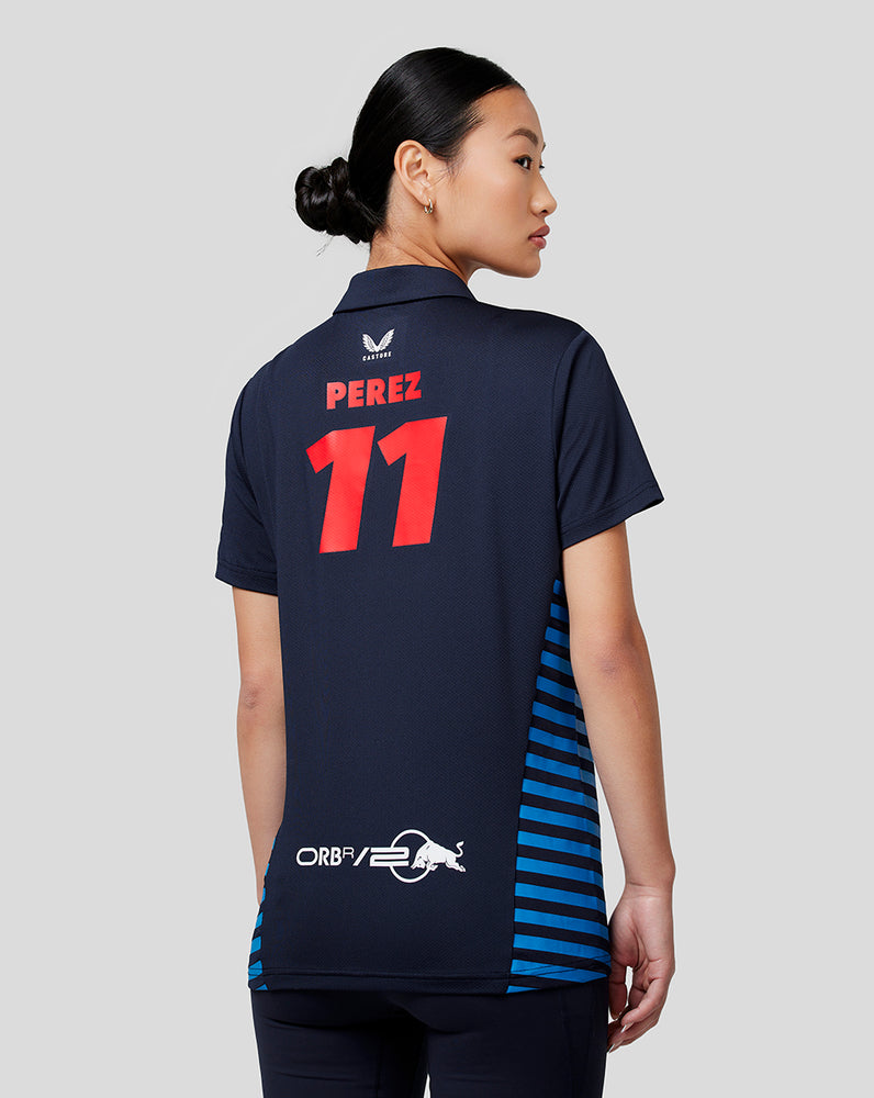 Oracle Red Bull Racing Women's Official Teamline Sergio "Checo" Perez Short Sleeve Polo Shirt - Night Sky