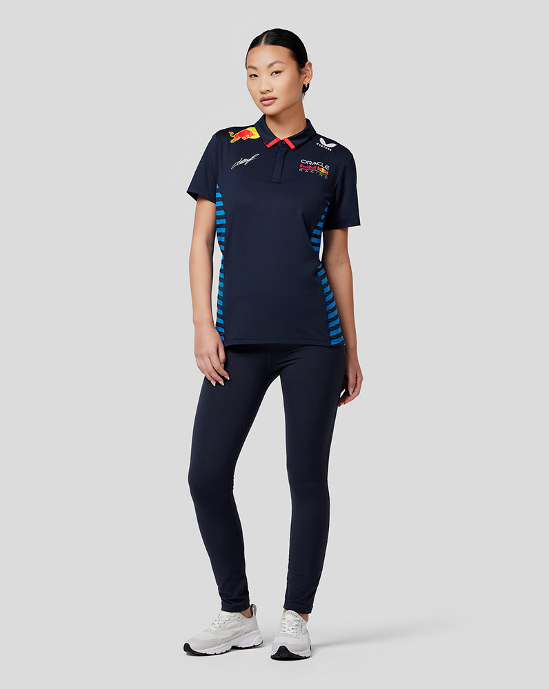 Oracle Red Bull Racing Women's Official Teamline Sergio "Checo" Perez Short Sleeve Polo Shirt - Night Sky