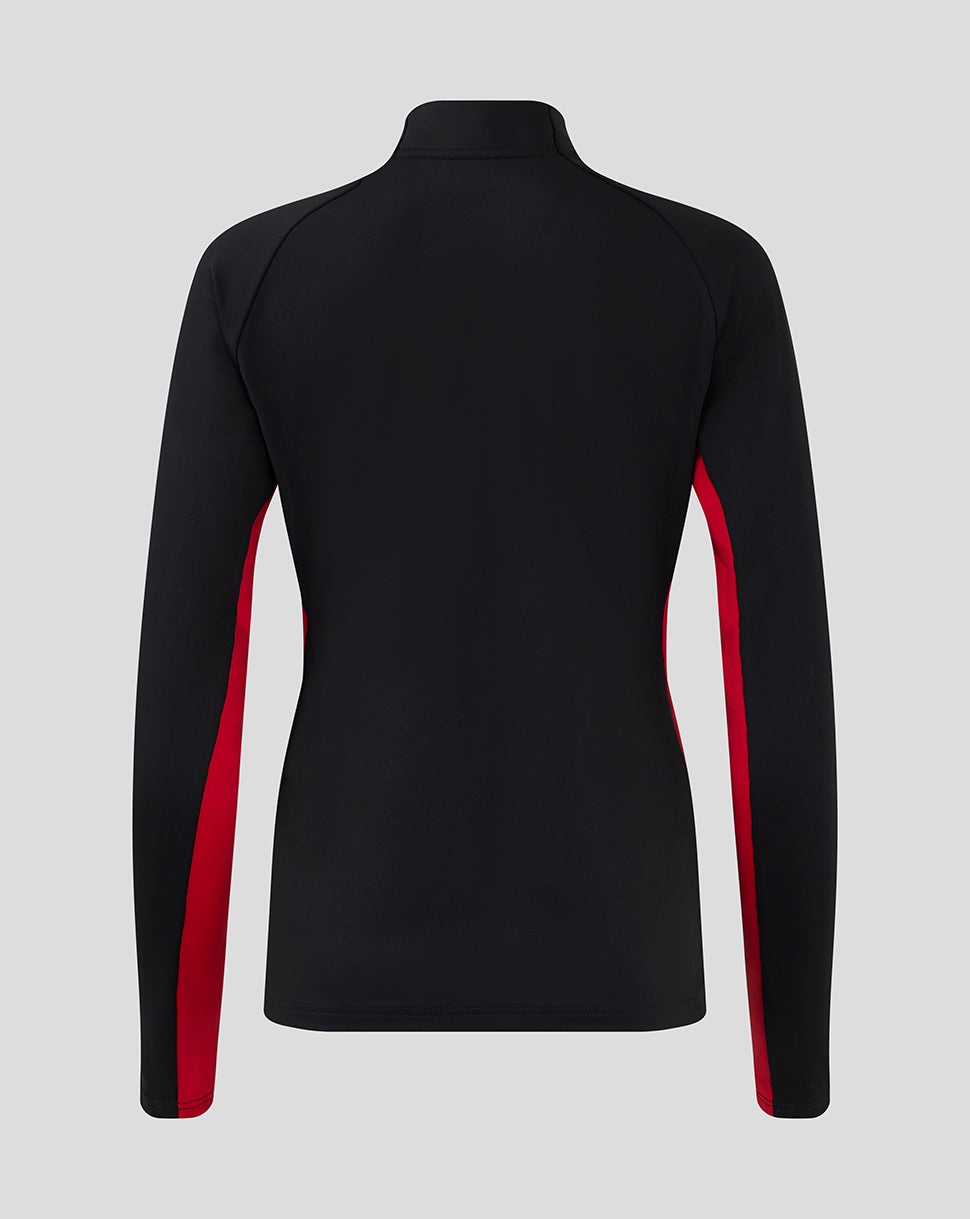 Saracens Women's 24/25 Matchday 1/4 Zip - Black/Red - Black/Red