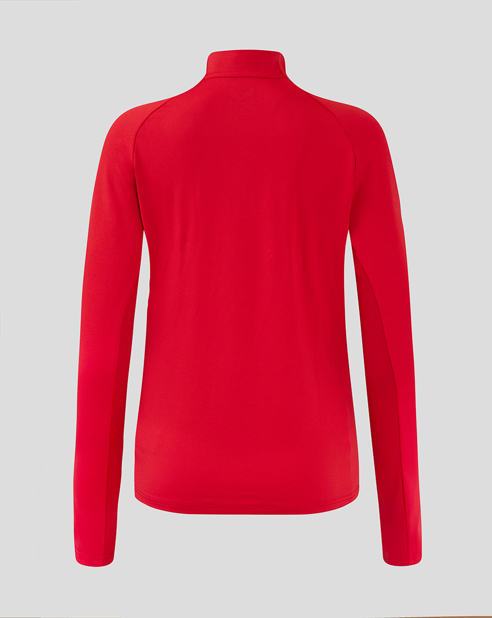 Scarlets Women's 24/25 Pro Players 1/4 Zip Midlayer - True Red/Barbados Cherry