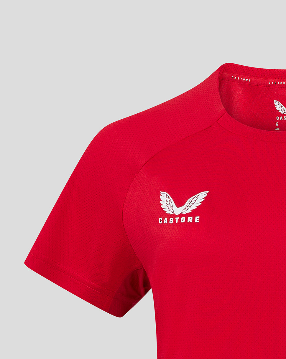 Scarlets Women's 24/25 Pro Players T-Shirt - True Red/Barbados Cherry