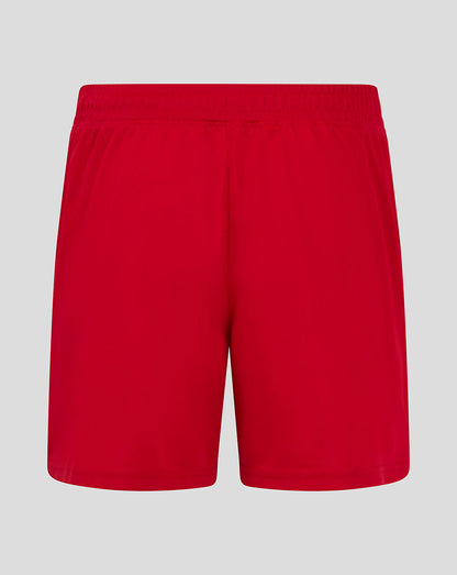 Back view of red FC Utrecht women's 24/25 home shorts with elastic waistband