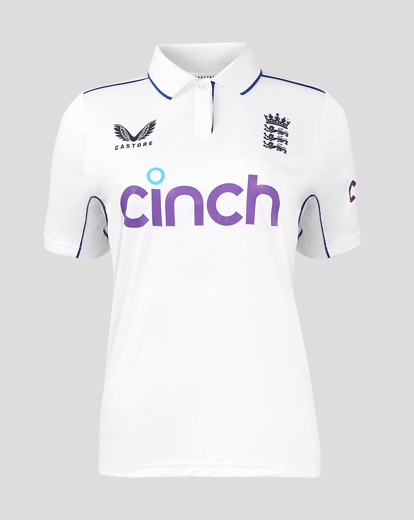 England Cricket 2024 Women's Test Short Sleeve Shirt