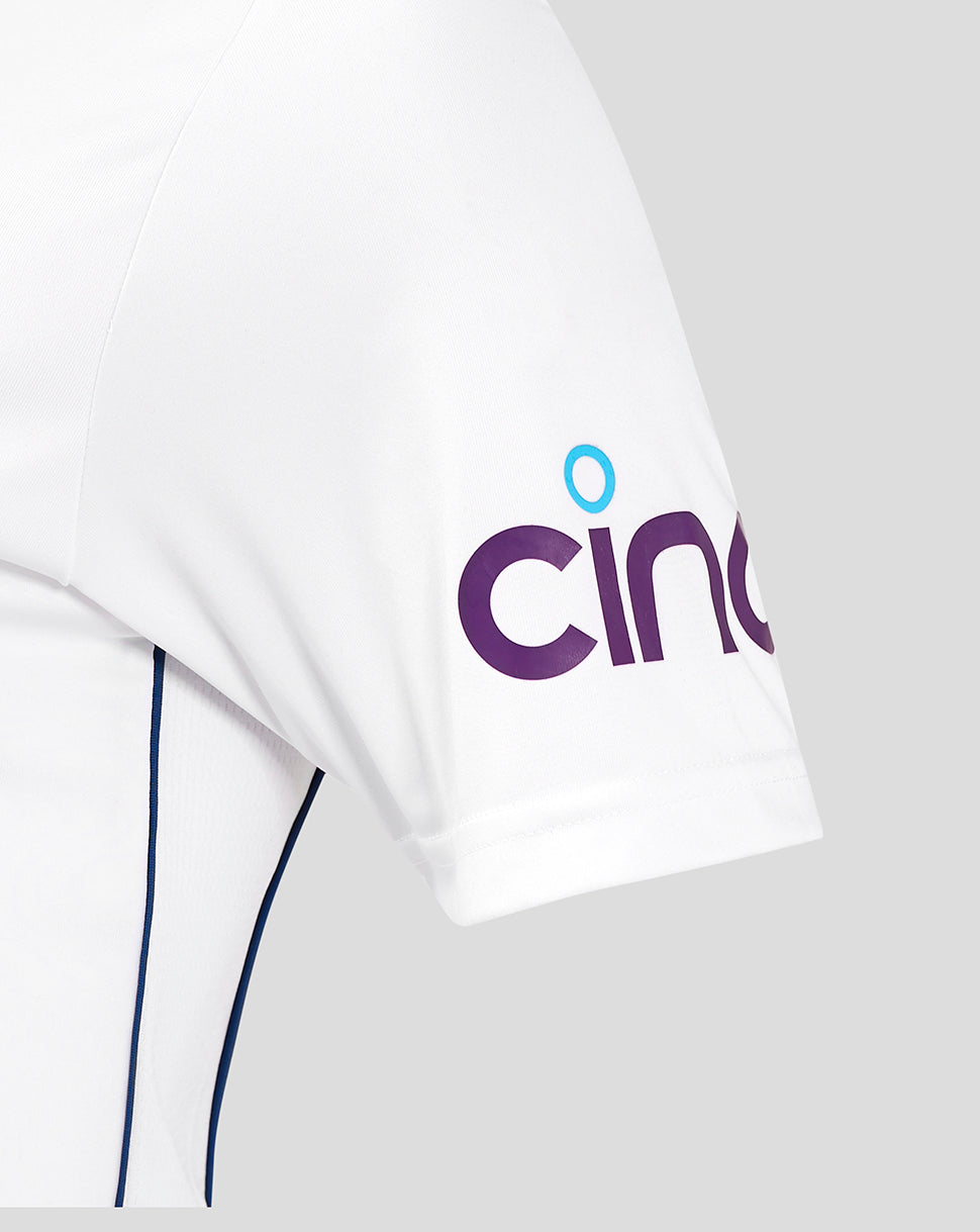 England Cricket 2024 Women's Test Short Sleeve Shirt - White