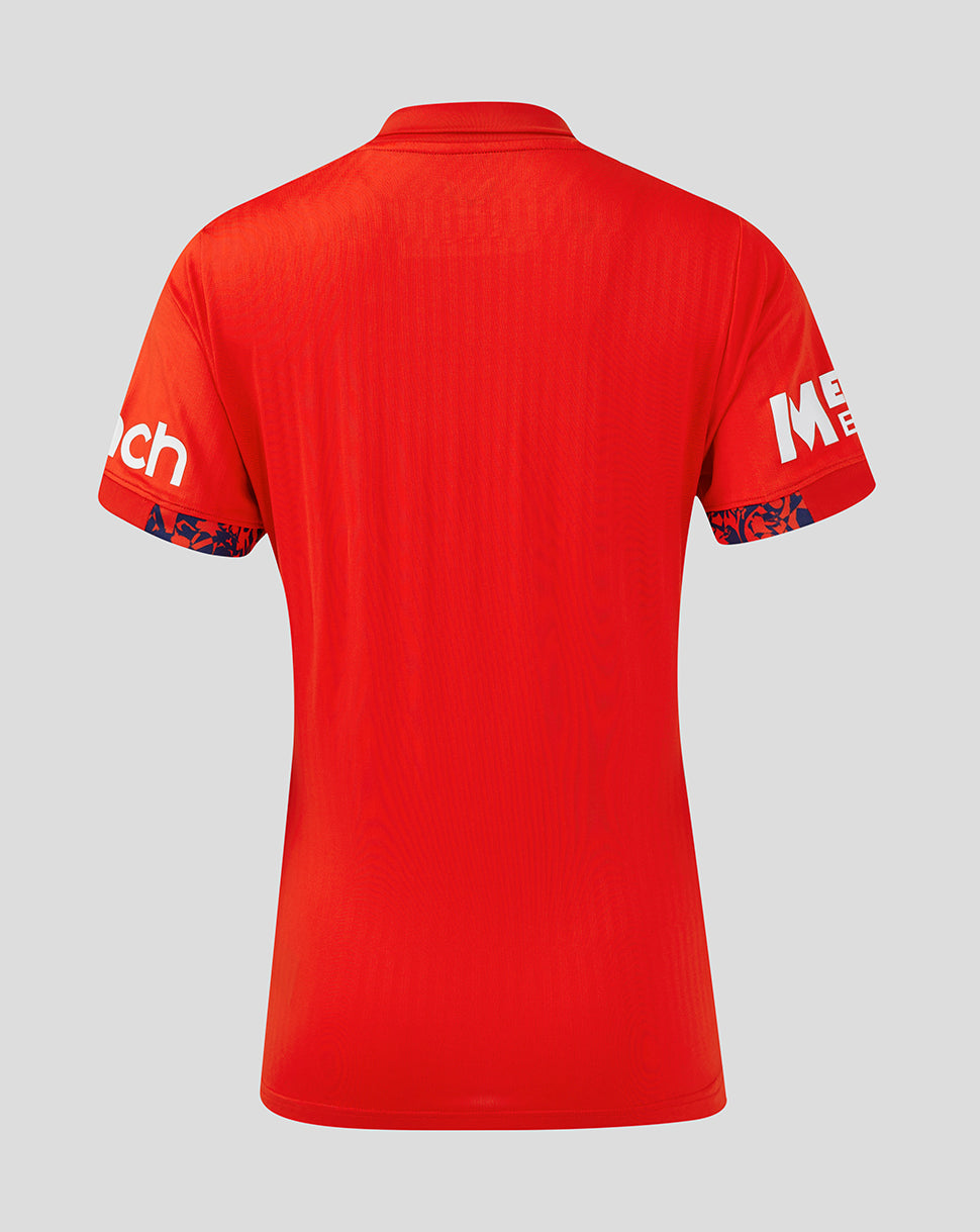 England Cricket Women's 24/25 T20 Short Sleeve Shirt - Red
