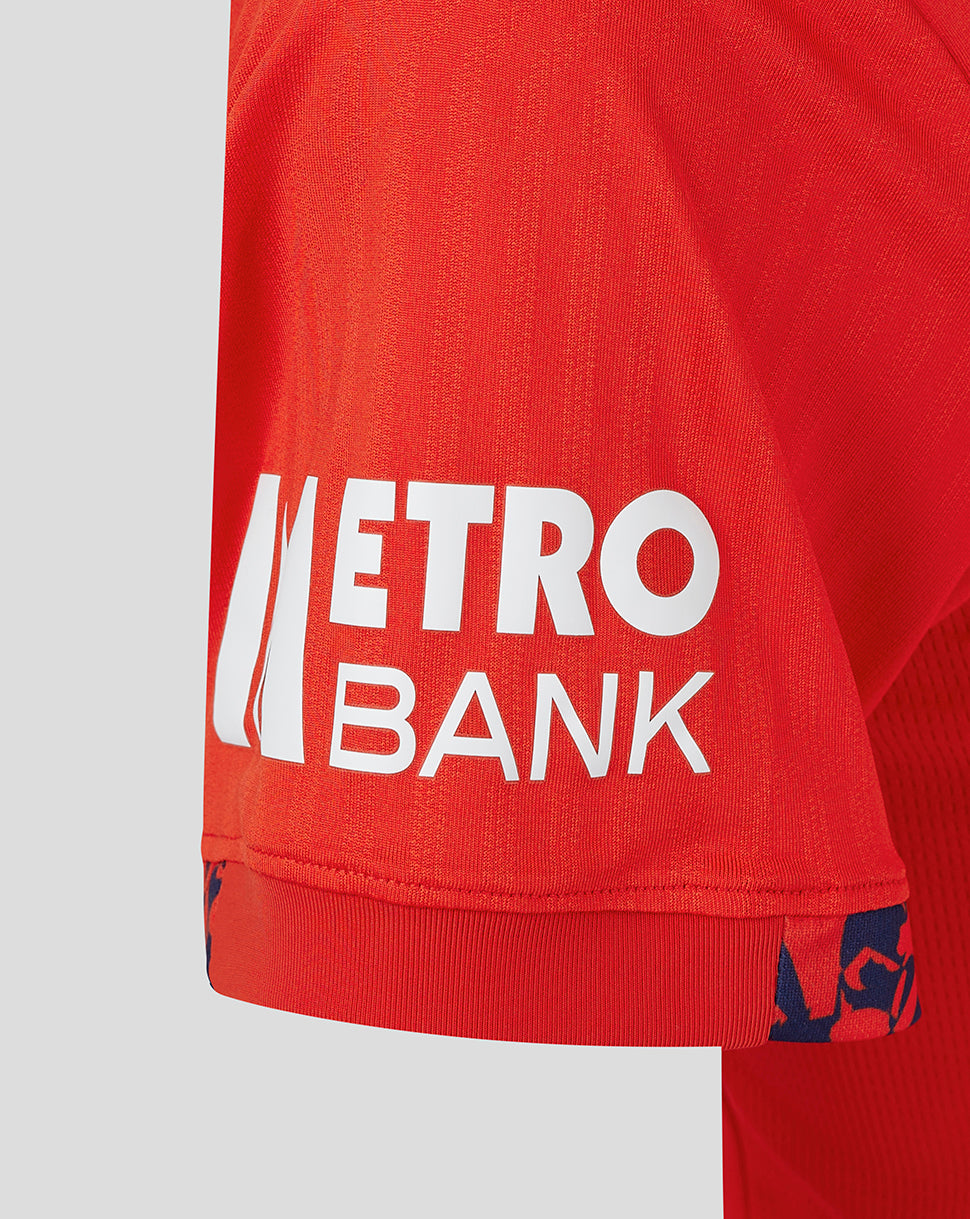 England Cricket Women's 24/25 T20 Short Sleeve Shirt - Red