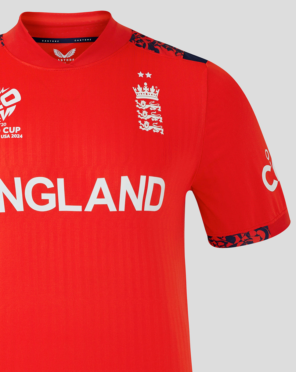 England Cricket Women's 24/25 T20 World Cup Shirt - Red