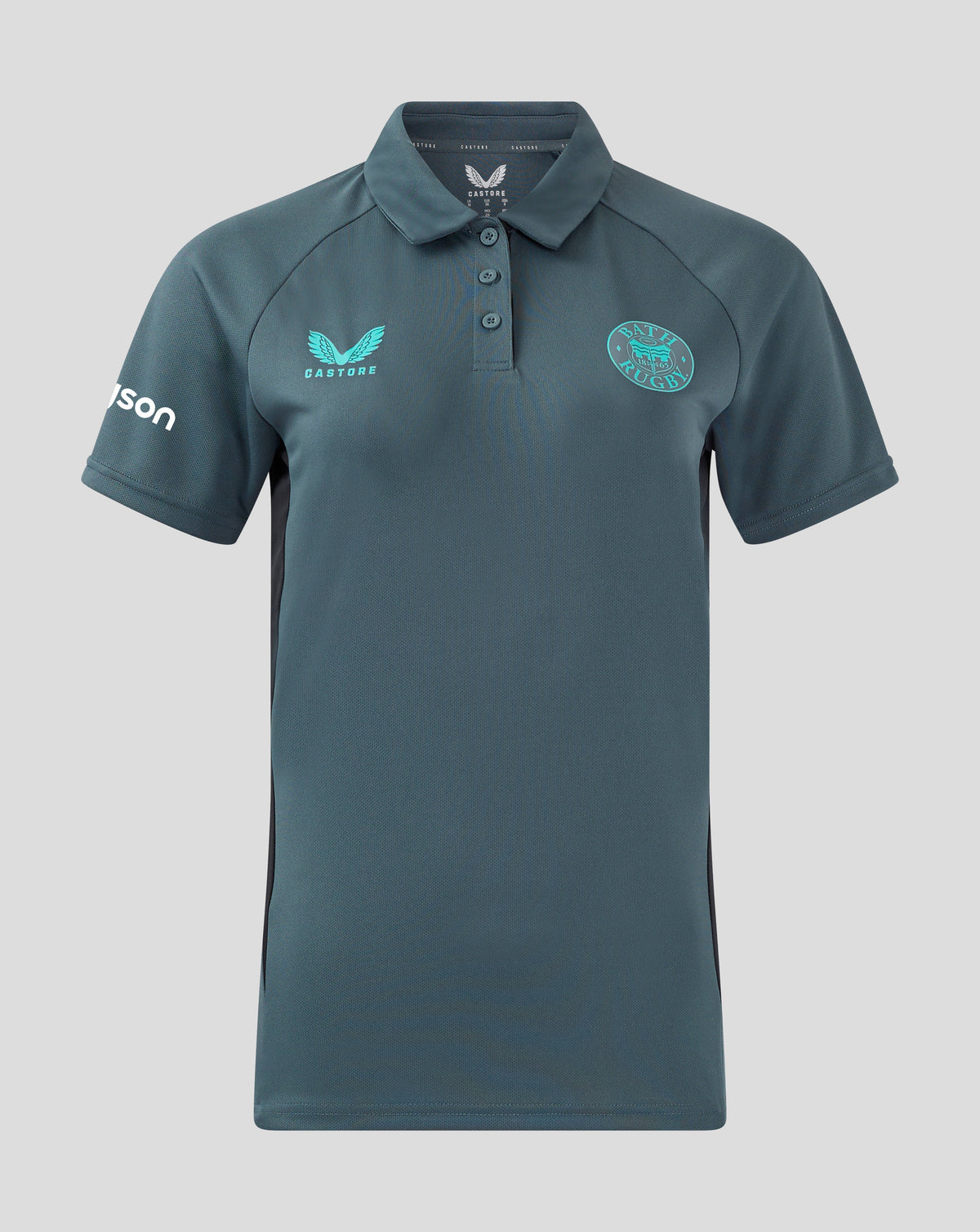 Bath Rugby Women's 24/25 Players Polo - Dark Slate/Caviar