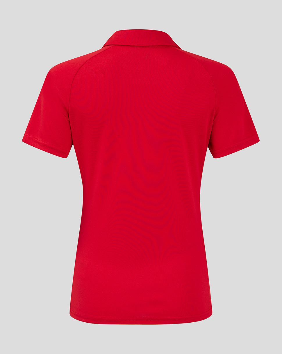 Scarlets Women's 24/25 Pro Players Polo - True Red/Barbados Cherry