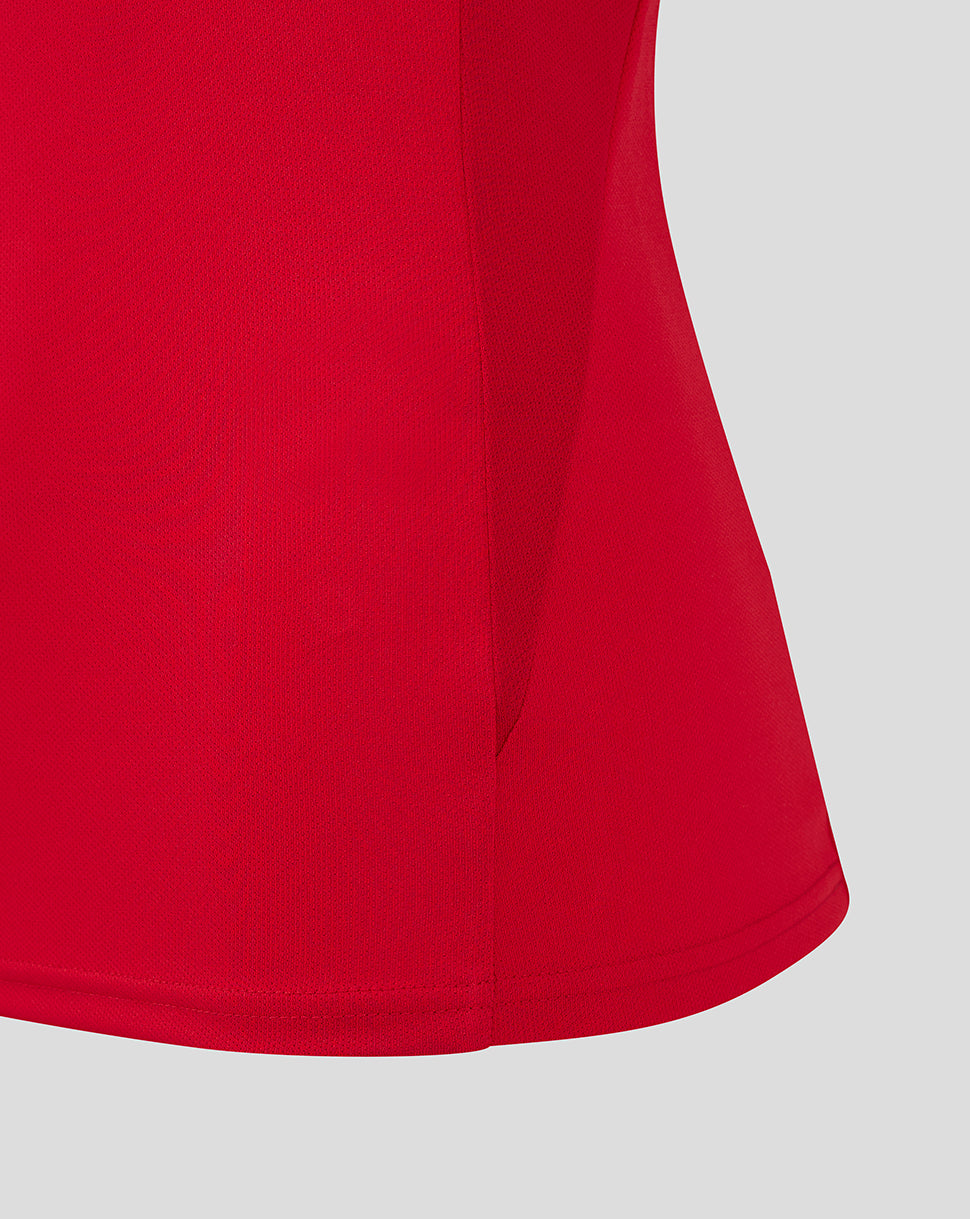 Scarlets Women's 24/25 Pro Players Polo - True Red/Barbados Cherry