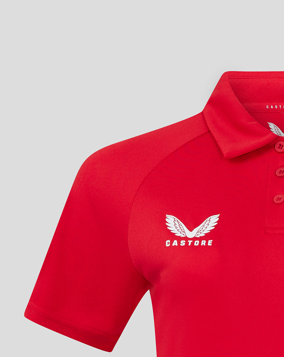 Scarlets Women's 24/25 Pro Players Polo - True Red/Barbados Cherry